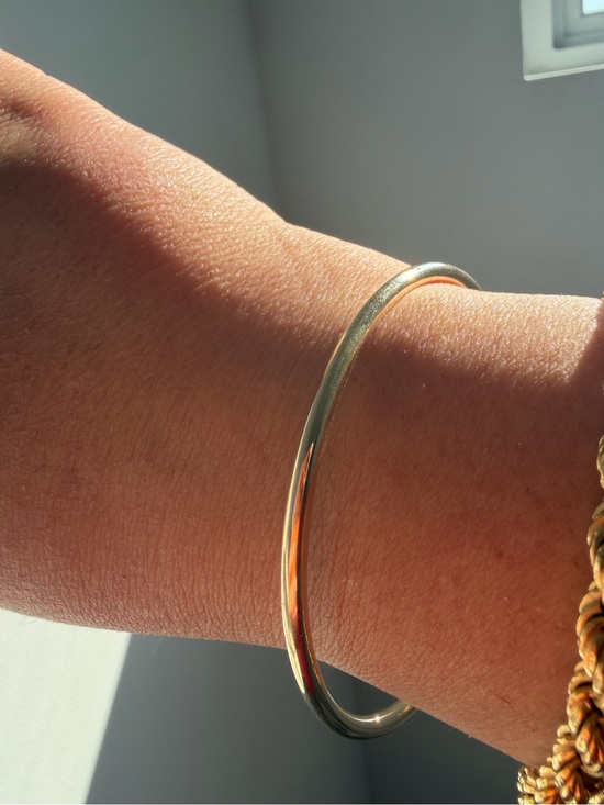 Jewelry - REAL GOLD - Italian 18K Solid Gold Polished Slip-On Bangle